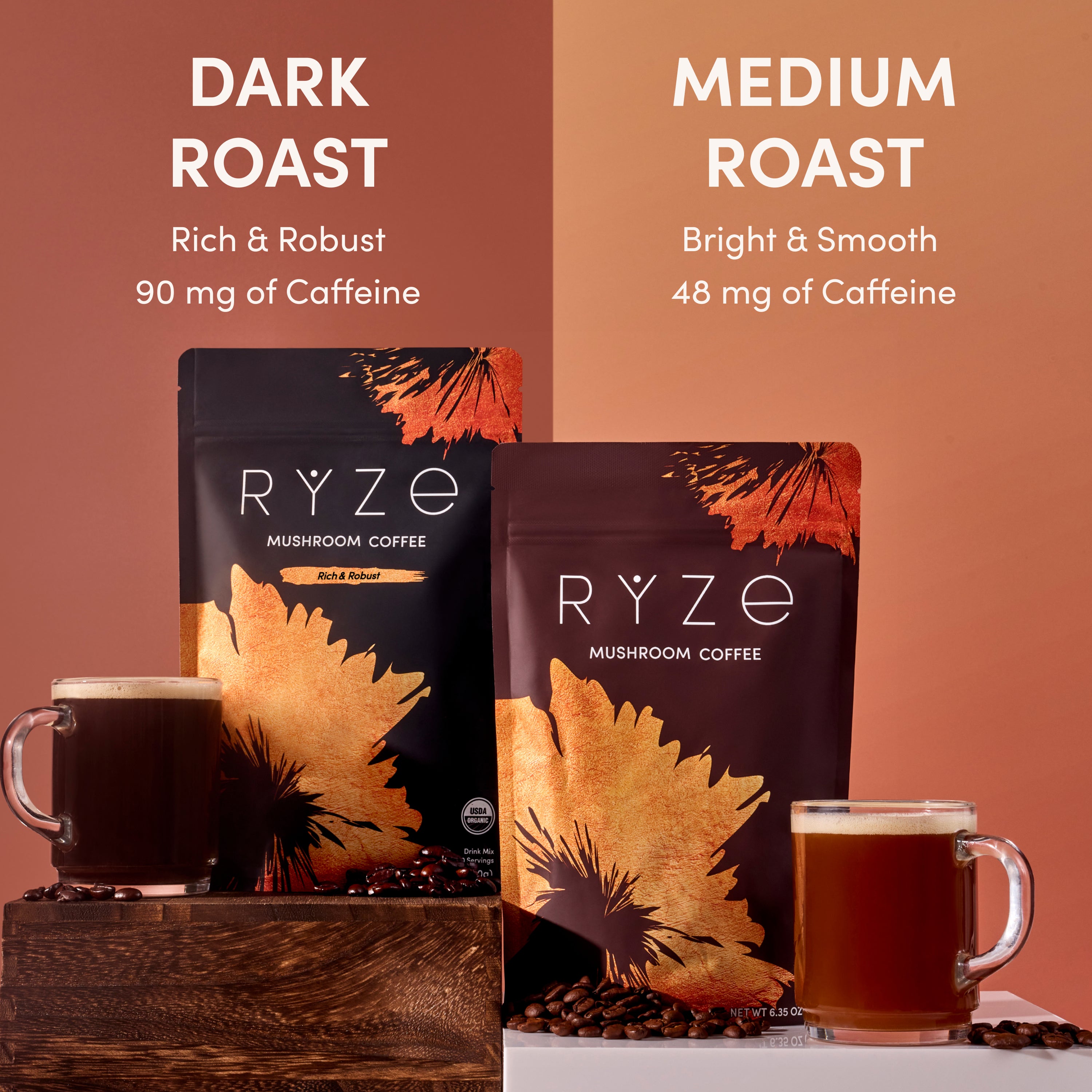 Mushroom Coffee Dark Roast (30 Servings)