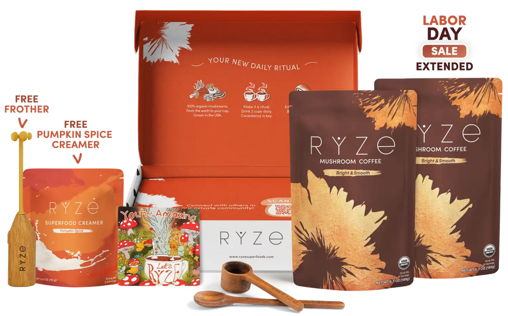 <tc>Kit de démarrage café aux champignons RYZE (60 portions)</tc>