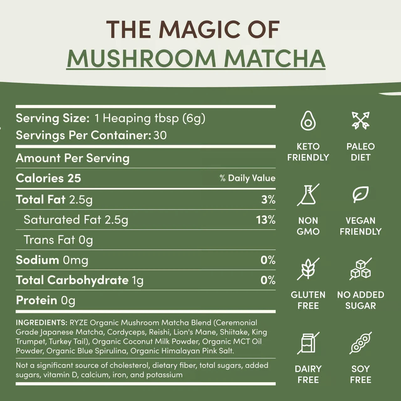 <tc>Hongos</tc> Matcha (30 <tc>porciones</tc>)